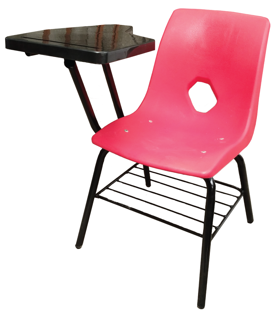 Silla de concha de polipropileno con paleta en polipropileno