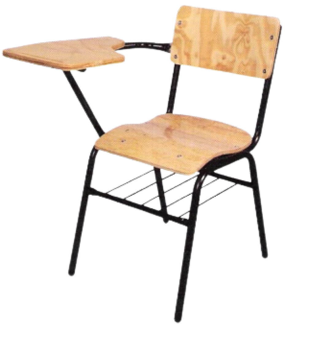 Silla de paleta con asiento respaldo y paleta en triplay barnizado